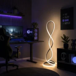 Infinity LED gulvlampe 143cm sort
