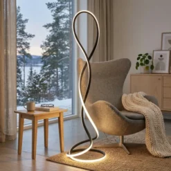 Infinity LED gulvlampe 143cm sort