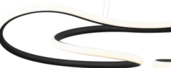 Infinity LED taklampe 112cm sort