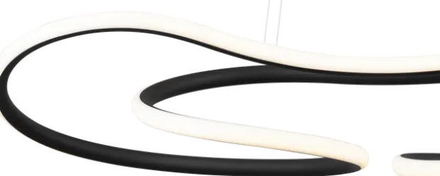 Infinity LED taklampe 112cm sort