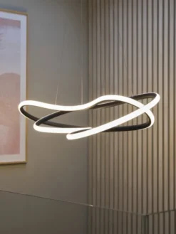 Infinity LED taklampe 112cm sort