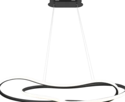 Infinity LED taklampe 112cm sort