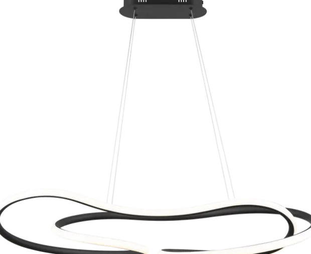 Infinity LED taklampe 112cm sort