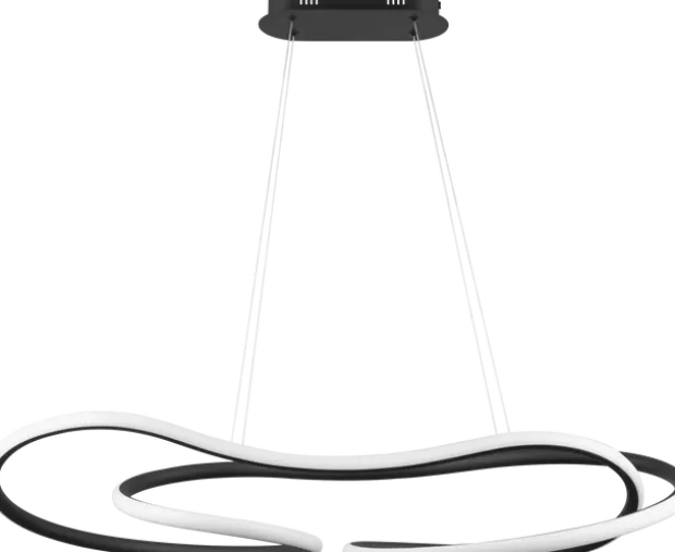 Infinity LED taklampe 112cm sort