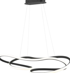Infinity LED taklampe 112cm sort