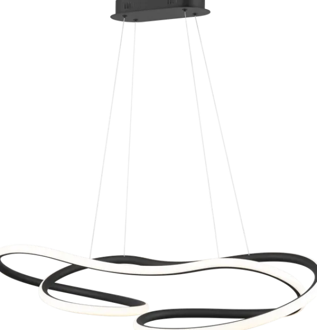 Infinity LED taklampe 112cm sort