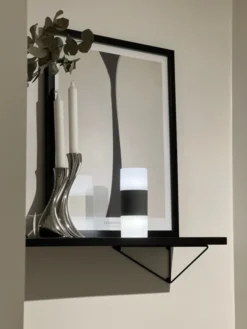 Iver LED batteridrevet utelampe bord IP44 16,6cm grå