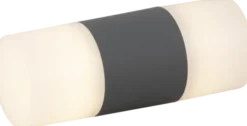 Iver LED batteridrevet utelampe bord IP44 16,6cm grå