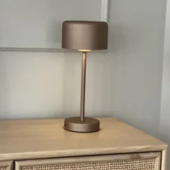 Jeff LED oppladbar bordlampe 30cm brun