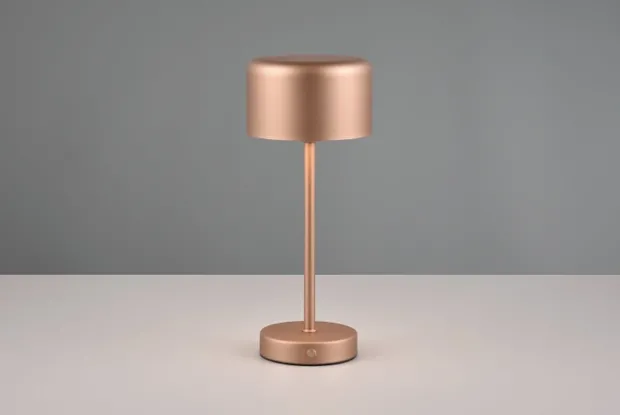 Jeff LED oppladbar bordlampe 30cm brun
