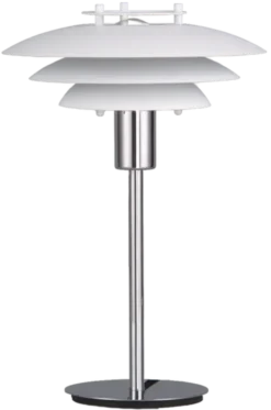 Joakim bordlampe 30cm hvit/krom