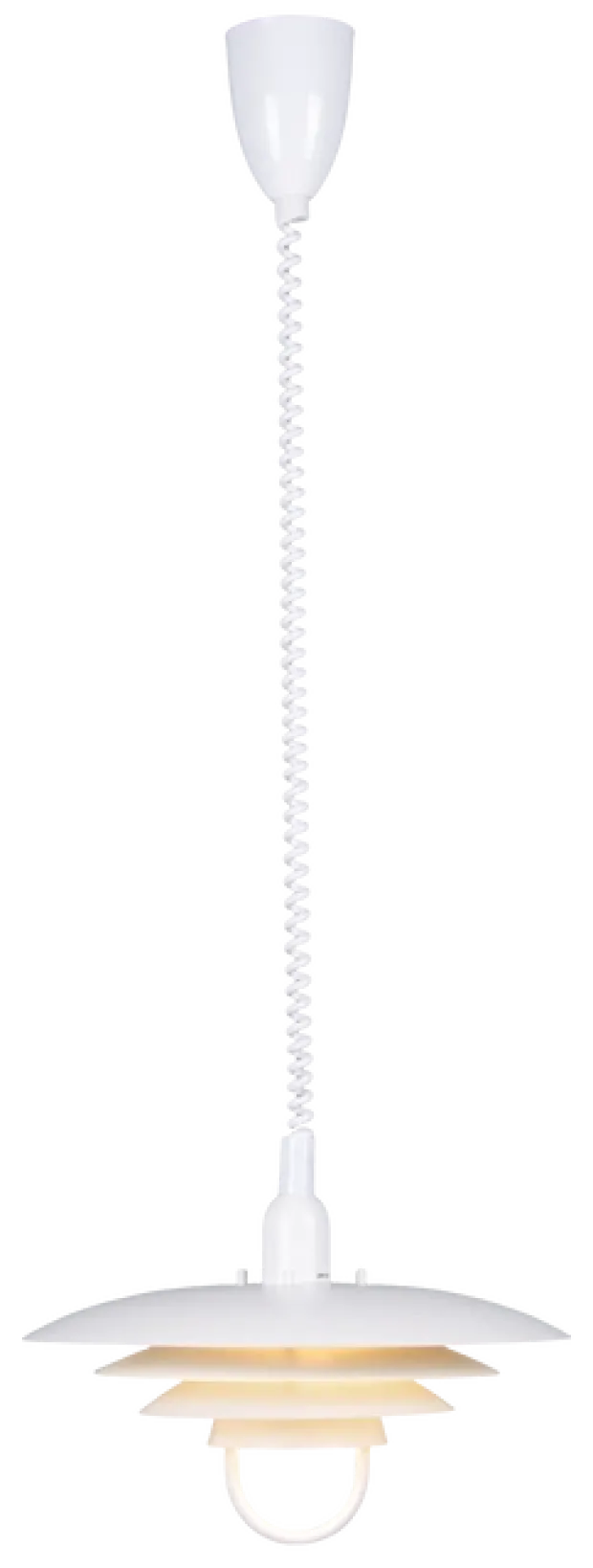 Joakim II taklampe med heis 40cm hvit