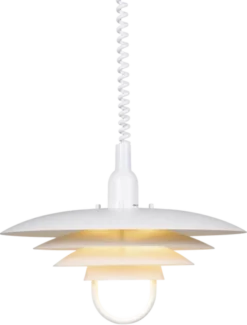 Joakim II taklampe med heis 40cm hvit