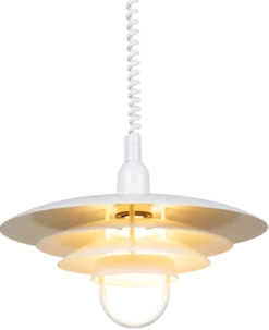 Joakim II taklampe med heis 40cm hvit