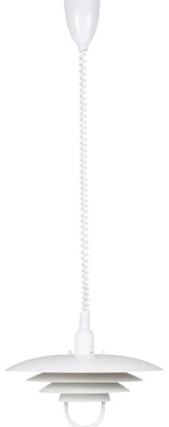 Joakim II taklampe med heis 40cm hvit