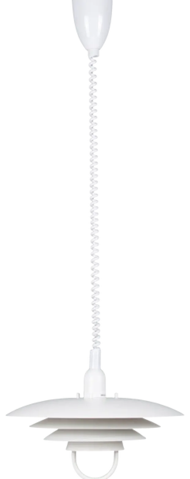 Joakim II taklampe med heis 40cm hvit