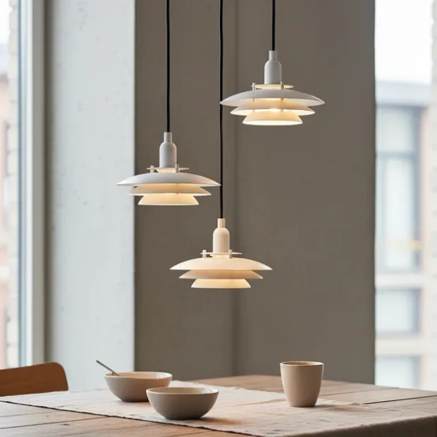 Joakim taklampe rondell 3lys 44cm beige