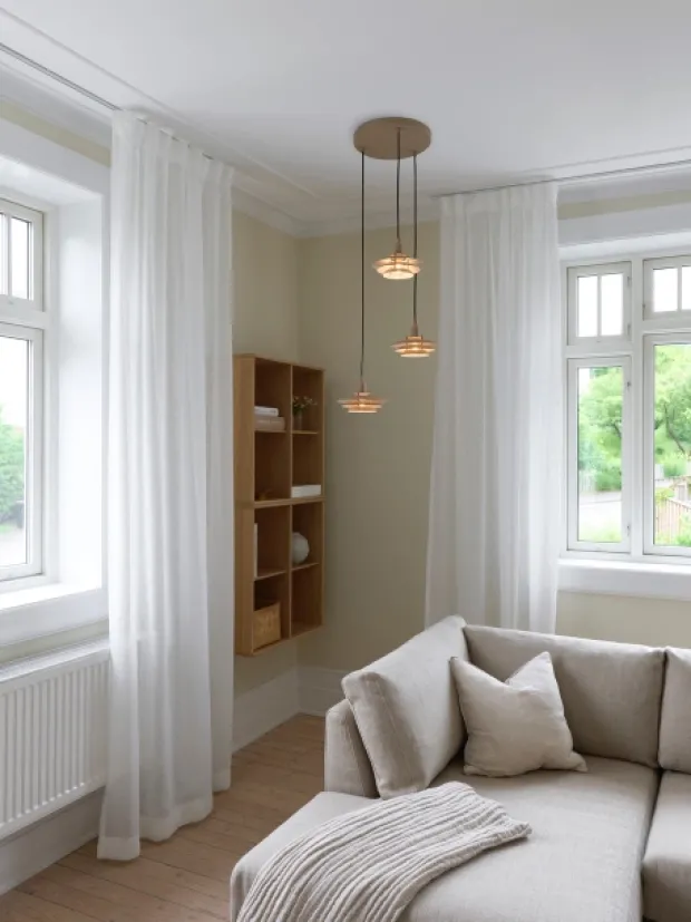 Joakim taklampe rondell 3lys 44cm beige