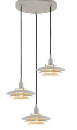 Joakim taklampe rondell 3lys 44cm beige