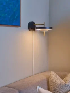 Keaton LED vegglampe 20cm sort