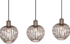 Keliz taklampe rekke 3lys 80cm coffee