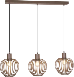 Keliz taklampe rekke 3lys 80cm coffee