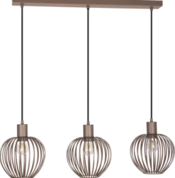 Keliz taklampe rekke 3lys 80cm coffee