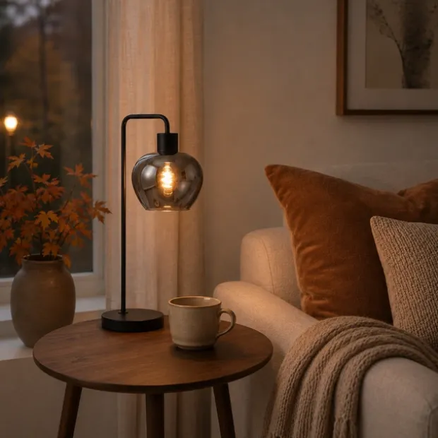 Kelly bordlampe 54cm smoke