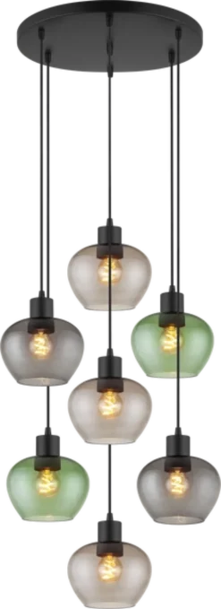 Kelly colorful taklampe rondell 7lys 59cm flerfarget