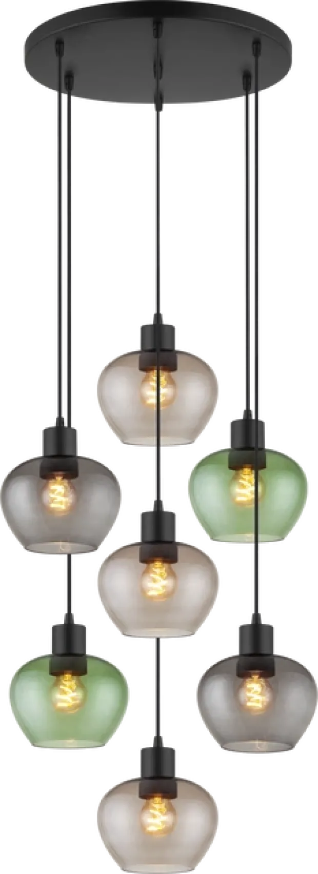 Kelly colorful taklampe rondell 7lys 59cm flerfarget