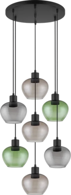 Kelly colorful taklampe rondell 7lys 59cm flerfarget