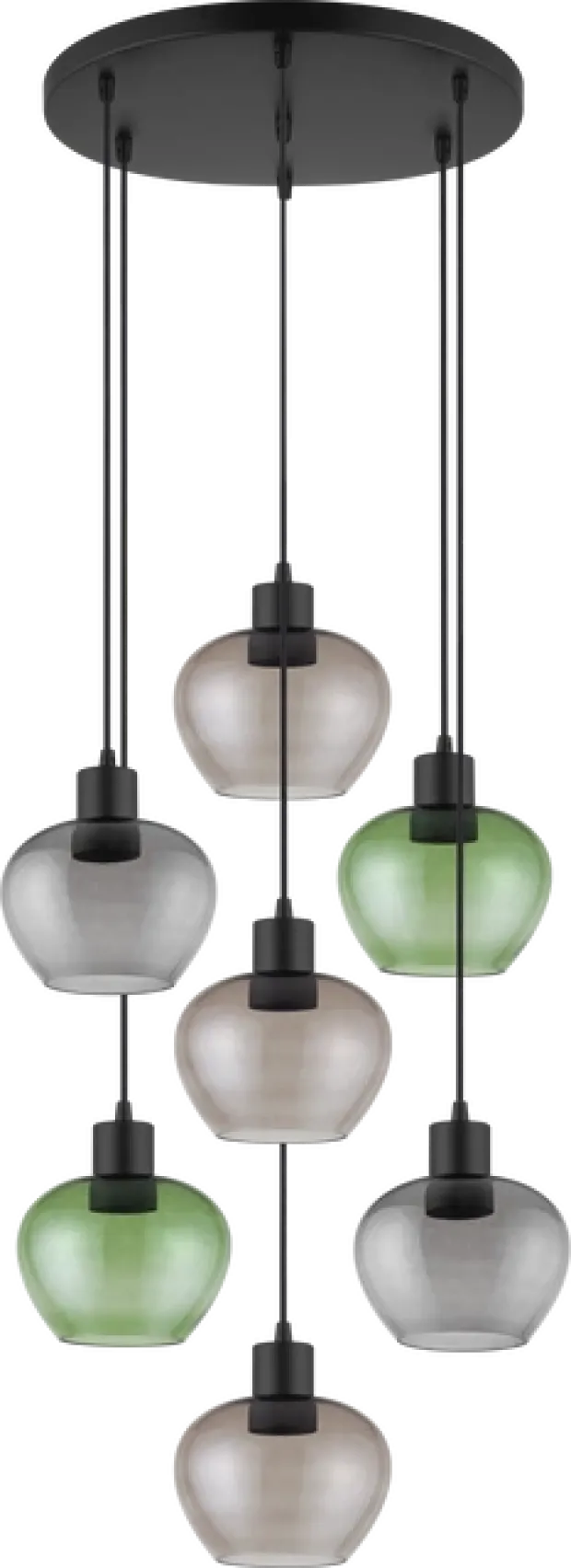 Kelly colorful taklampe rondell 7lys 59cm flerfarget
