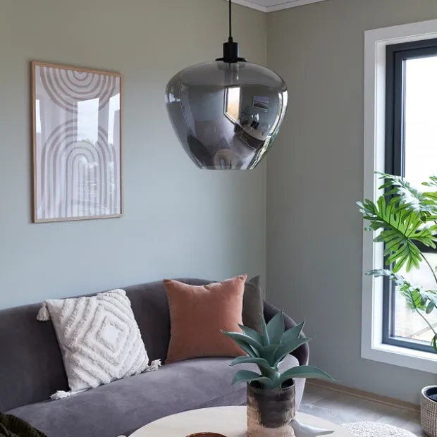 Kelly taklampe 40cm smoke