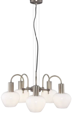 Kelly taklampe lysekrone 5lys 55cm messing