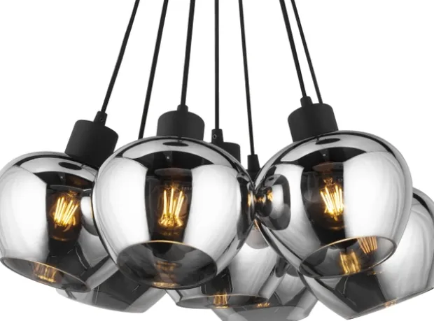 Kelly taklampe rondell 7lys 59cm smoke