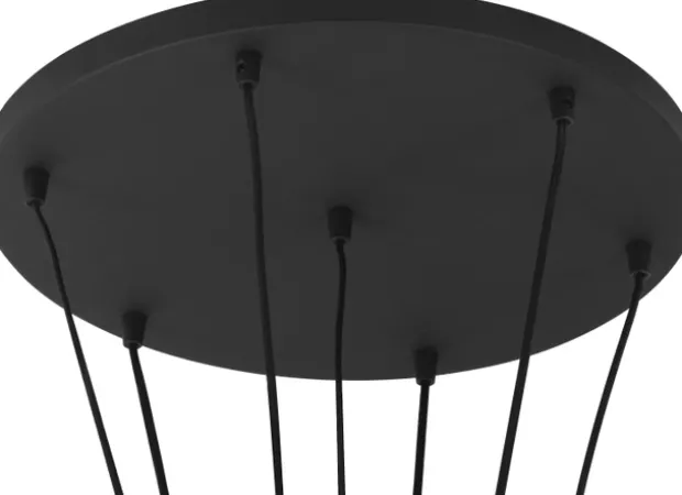 Kelly taklampe rondell 7lys 59cm smoke