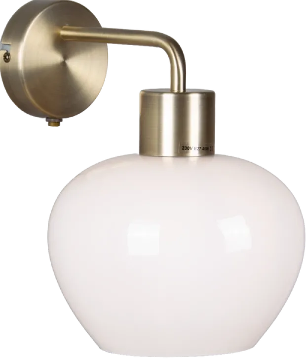 Kelly vegglampe 25cm messing