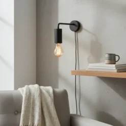 Kling vegglampe 15cm sort