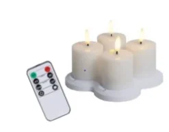 Kubbelys oppladbare 4pk. hvit