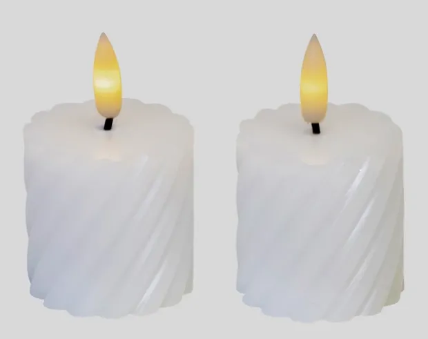 Kubbelys tvist mini 2 pk. hvit