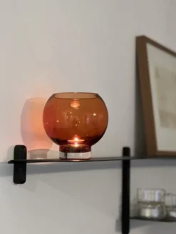 Kula mini vase 14cm brun