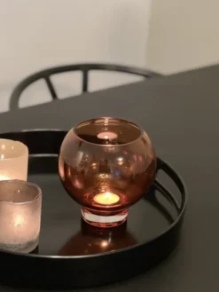 Kula mini vase 14cm brun