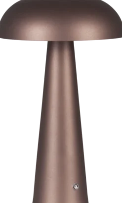 Laccaria LED oppladbar bordlampe 30cm brun