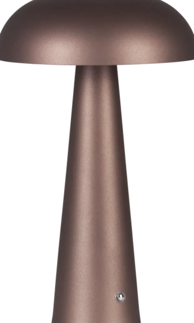 Laccaria LED oppladbar bordlampe 30cm brun