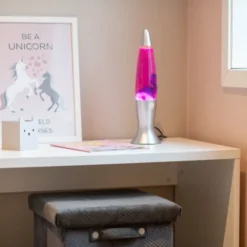 Lavalampe bordlampe rosa