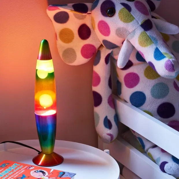 Lavalampe Rainbow bordlampe flerfarget