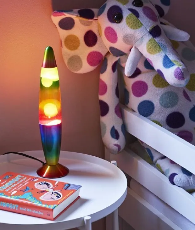 Lavalampe Rainbow bordlampe flerfarget