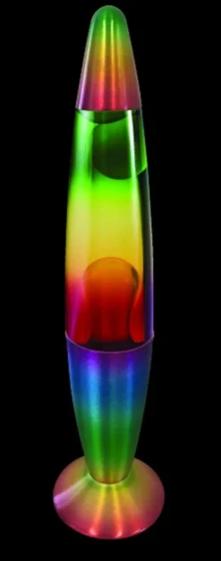 Lavalampe Rainbow bordlampe flerfarget