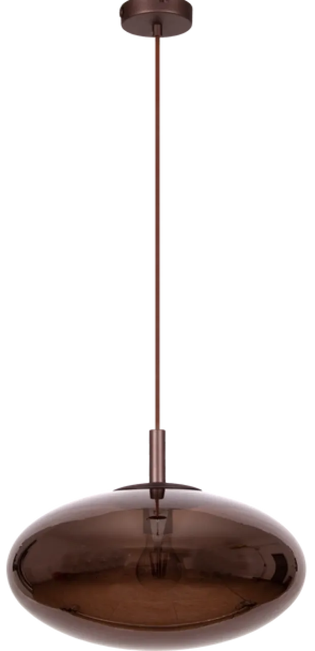 Leana oval taklampe 39cm brun