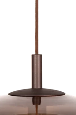 Leana oval taklampe 39cm brun